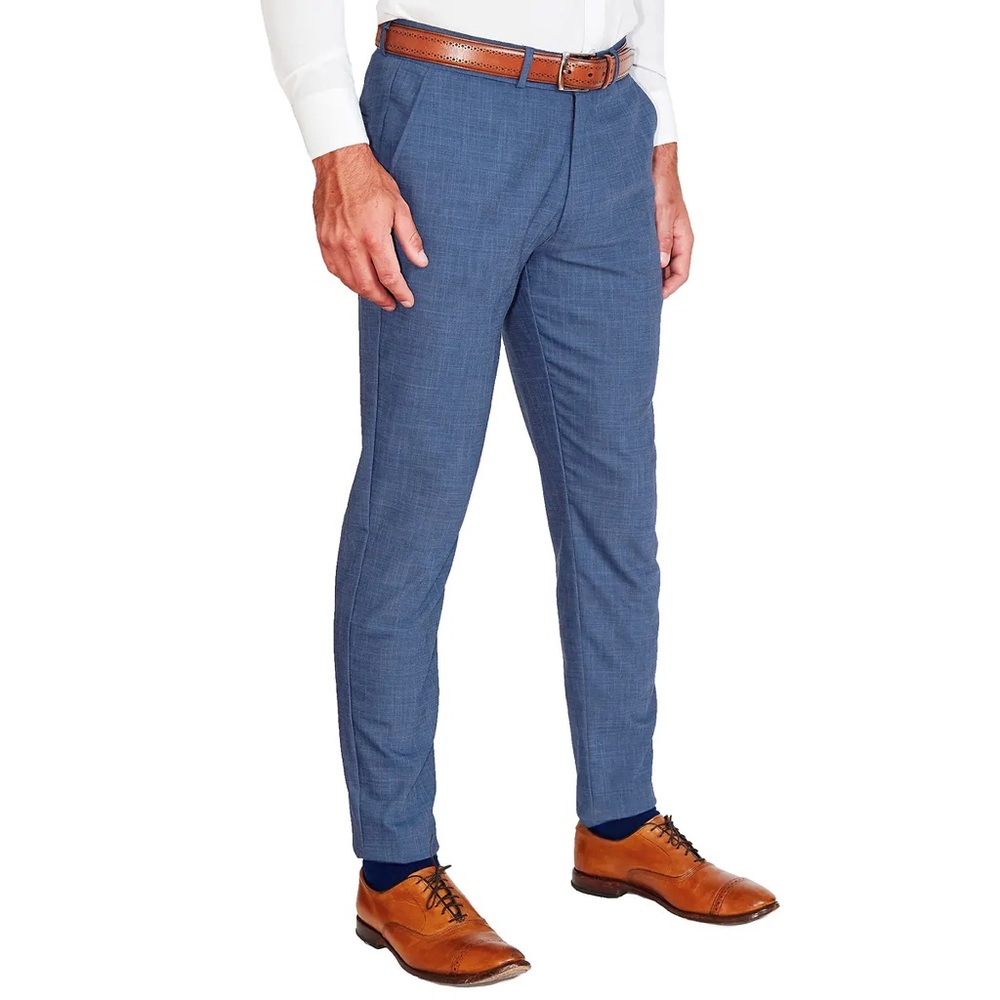 Men's Blue Dress Pants - Classic Tailored Fit